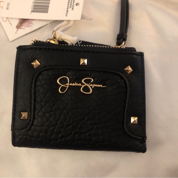 Jessica Simpson Addison Faux Leather Mini Bifold Wallet Color Meteorite NWT - Picture 9 of 11